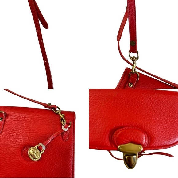Dooney & Bourke Red Leather Crossbody bag Size 7.5 x 7.5” - Picture 8 of 17